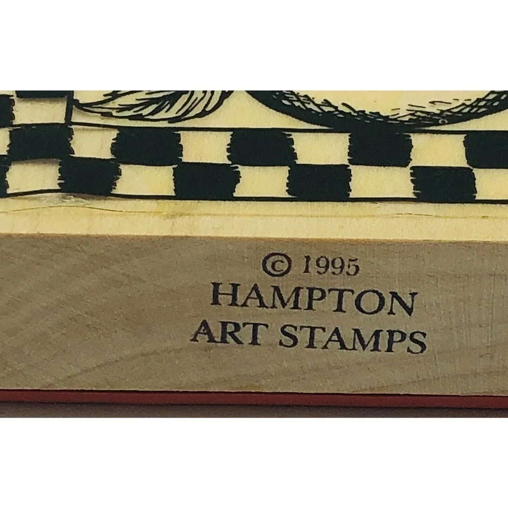 APPLES HAMPTON ARTS RUBBER STAMP WOOD MTD XL